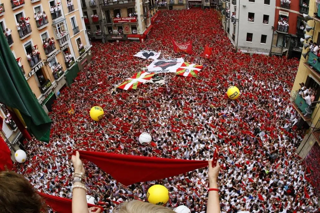 The San Fermín festival in Pamplona
